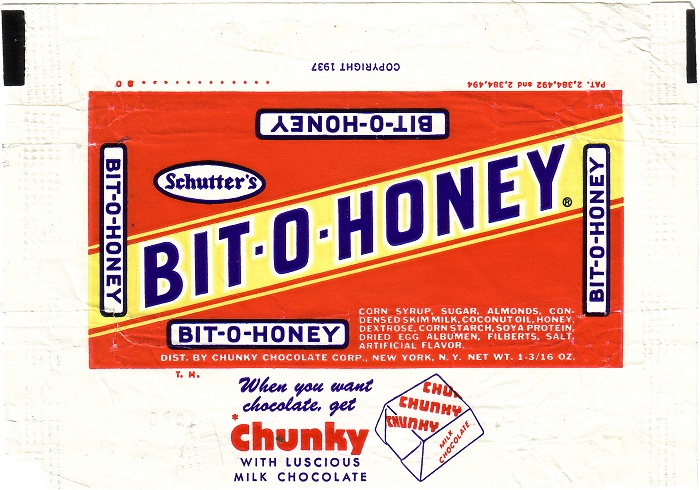 1960s Bit-O-Honey Candy Wrapper
