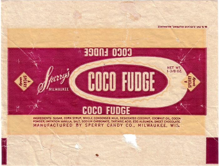 1940s Coco Fudge Candy Wrapper