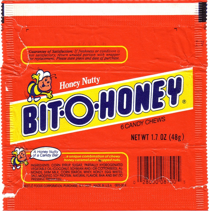 1970s Bit-O-Honey Candy Wrapper