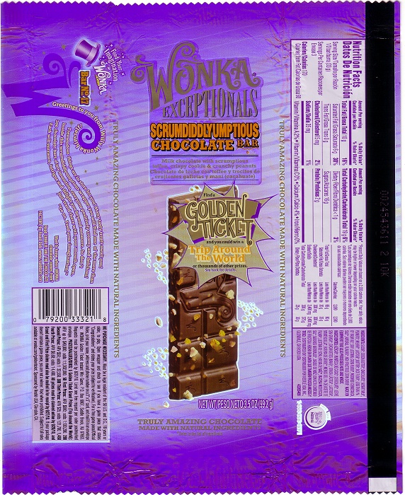2010 Wonka Exceptionals Candy Wrapper