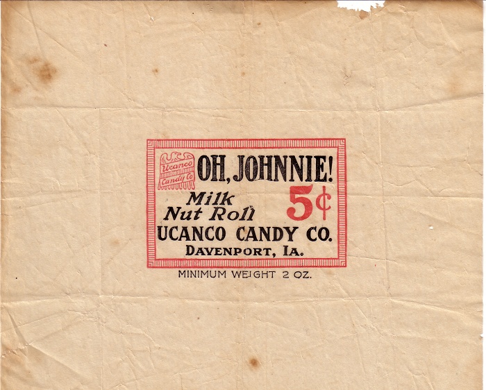 1930s Oh Johnnie! Candy Wrapper