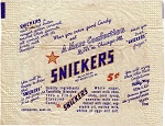 1950s Snickers Candy Wrapper