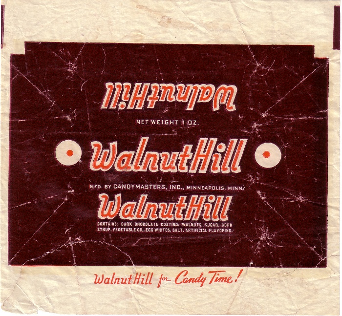 1940s Walnut Hill Candy Wrapper