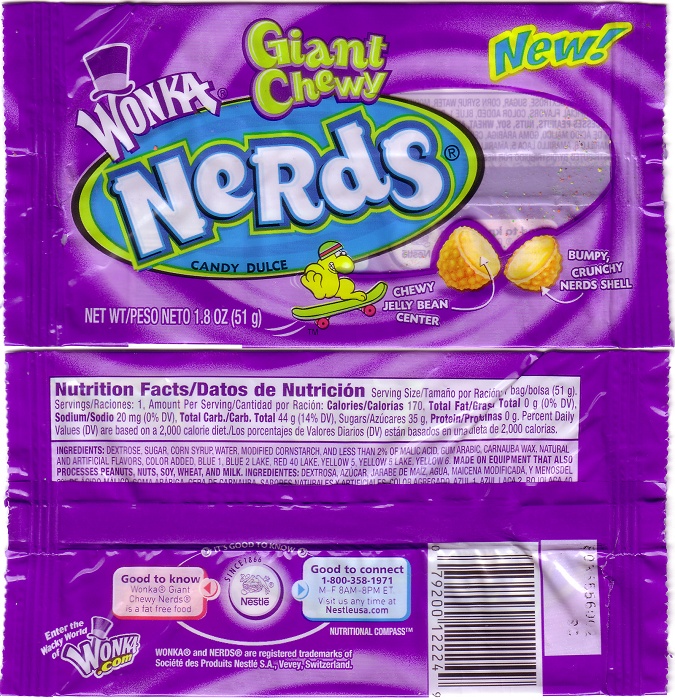2008 Nerds Candy Wrapper