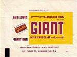 1948 Giant Bar Candy Wrapper