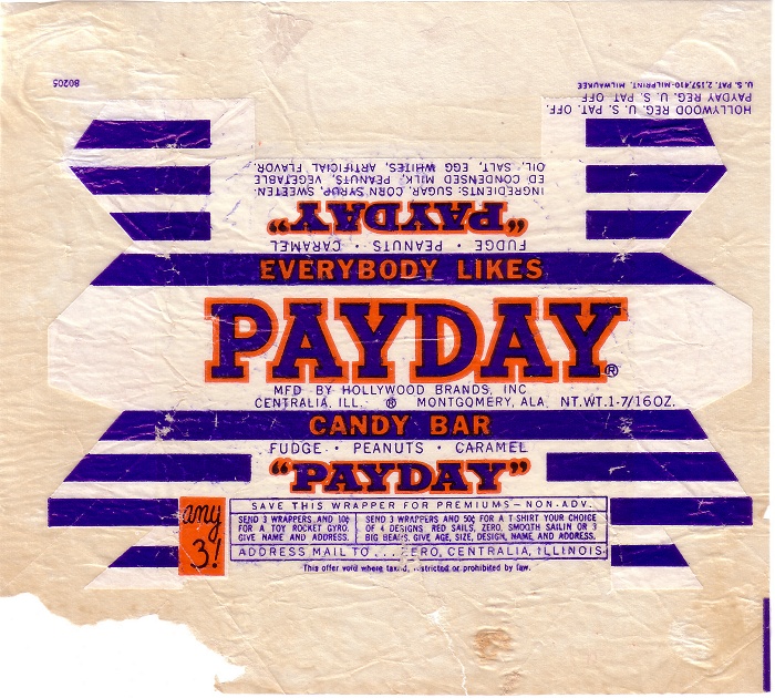 1940s PayDay Candy Wrapper