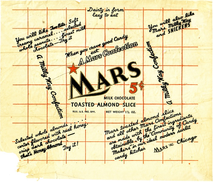 1940s Mars Candy Wrapper