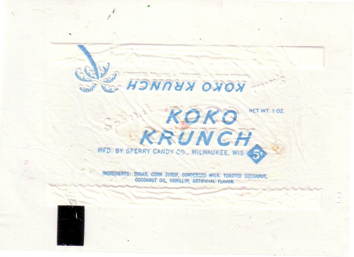 1940s Koko Krunch Candy Wrapper