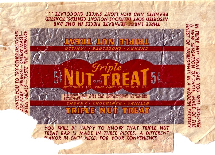 1940s Nut Treat Candy Wrapper