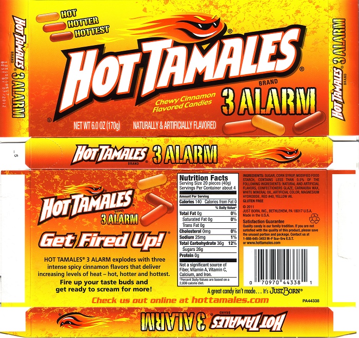 2011 Hot Tamales Candy Wrapper