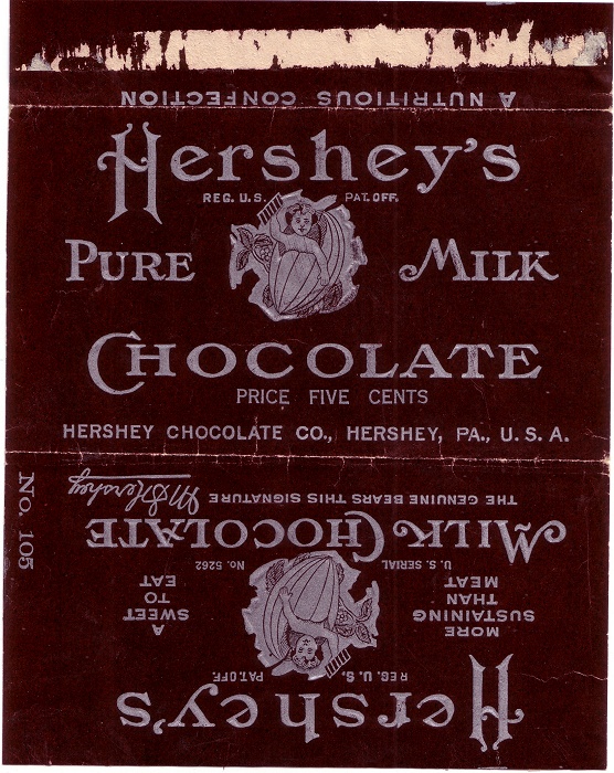 1908 Hershey Candy Wrapper