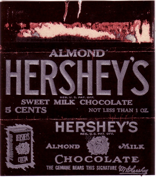 1940s Hersheys Almond Candy Wrapper