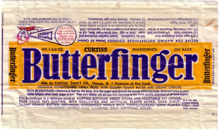 1950s Butterfinger Candy Wrapper