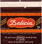 1940s Delicia Candy Wrapper