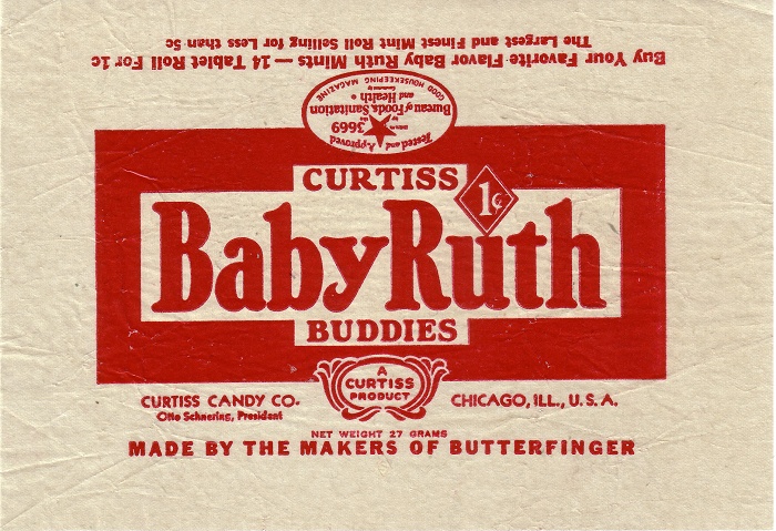 1930s Baby Ruth Candy Wrapper