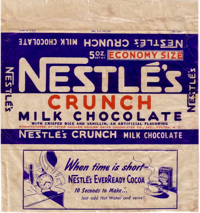 1950s Crunch Candy Wrapper