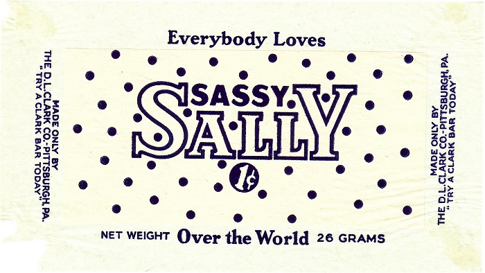 1940s Sassy Sally Candy Wrapper