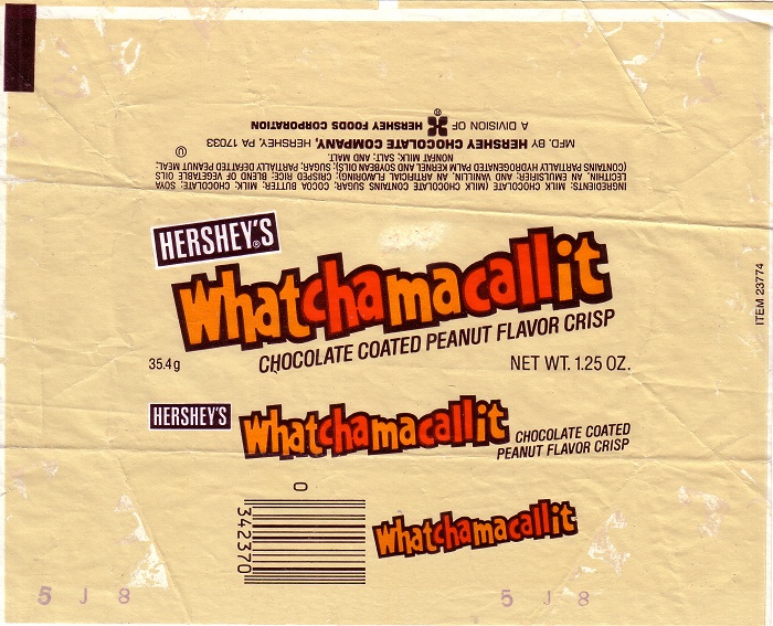 1979 Whatchamacallit Candy Wrapper