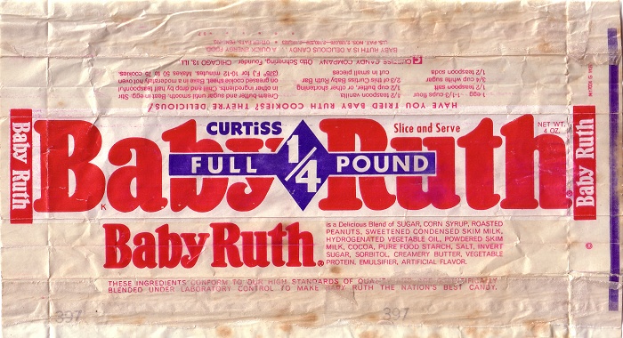 1960s Baby Ruth Candy Wrapper