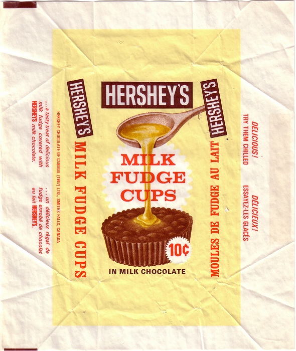 1967 Milk Fudge Cups Candy Wrapper