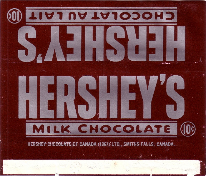 1967 Hershey Candy Wrapper