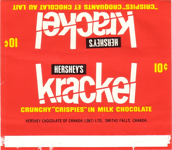 1967 Krackel Candy Wrapper