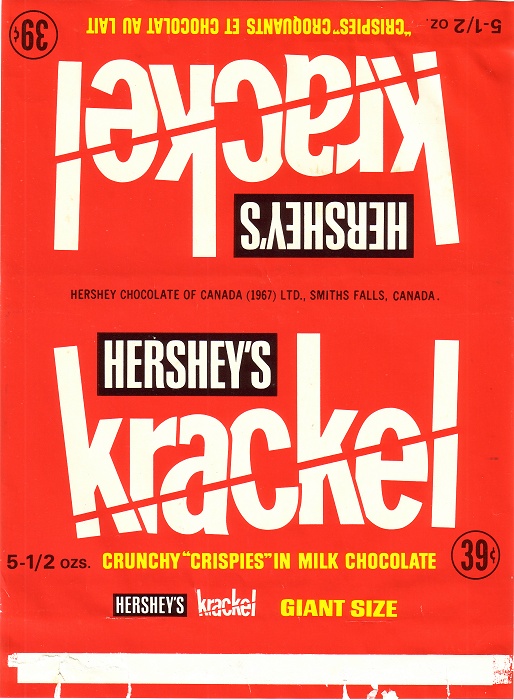 1967 Krackel Candy Wrapper