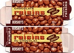1967 Chocolate Raisins Candy Wrapper