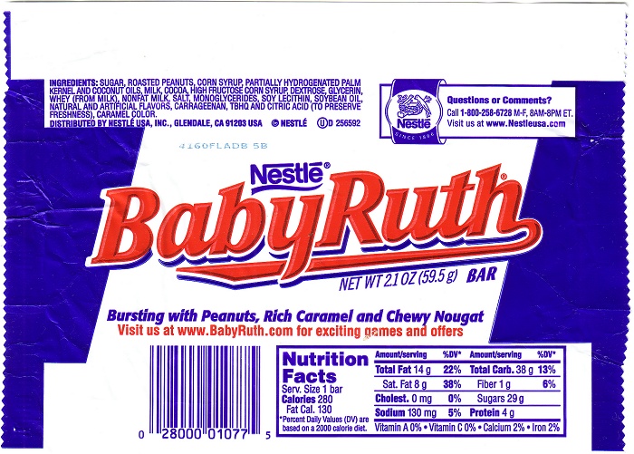 2004 Baby Ruth - Candy Wrapper Archive
