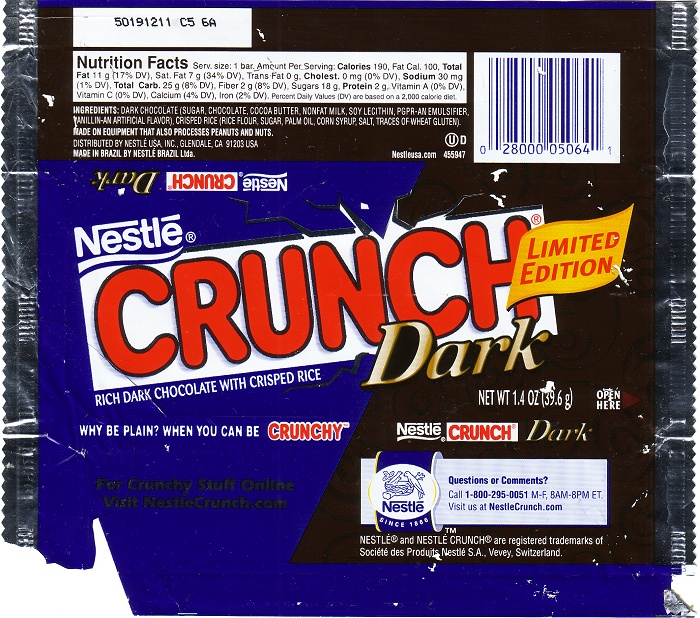 2005 Crunch Dark Candy Wrapper