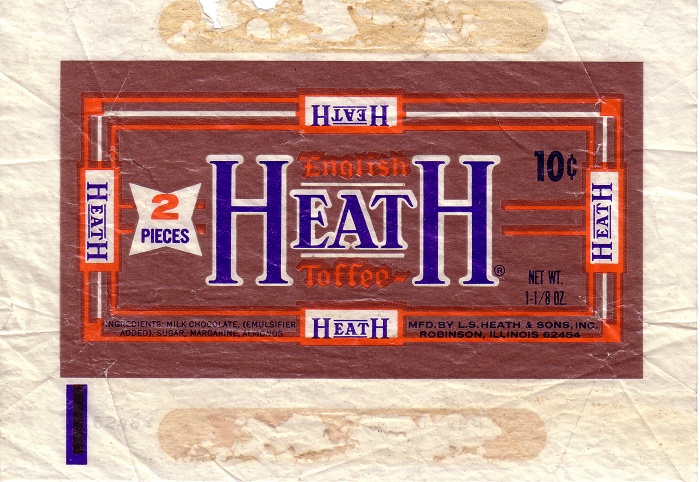 1950s Heath Candy Wrapper