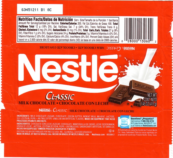 1998 Nestle Candy Wrapper