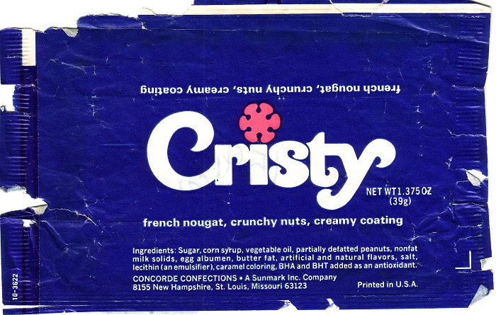 1970s Cristy Candy Wrapper