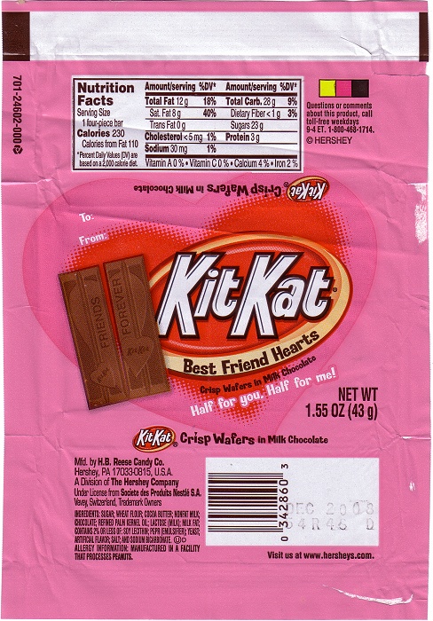 2008 KitKat Candy Wrapper