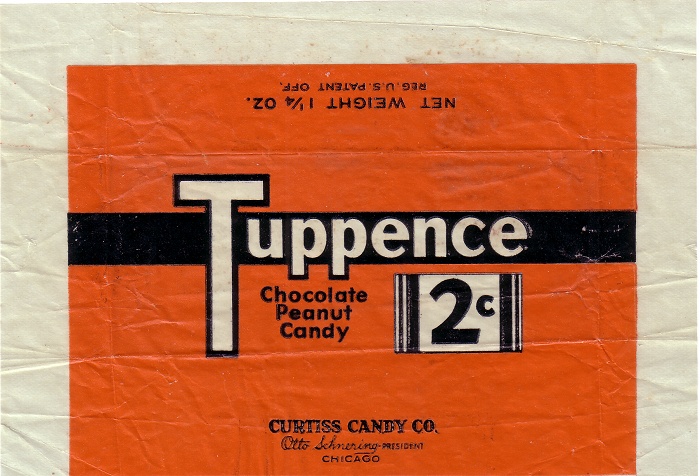 1950s Tuppence Candy Wrapper