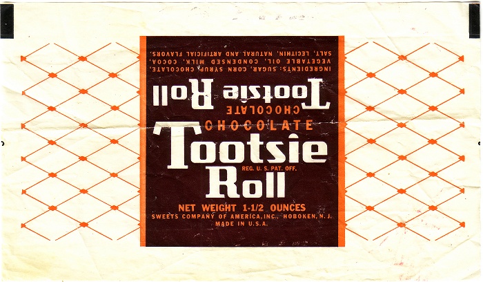 1940s Tootsie Roll Candy Wrapper