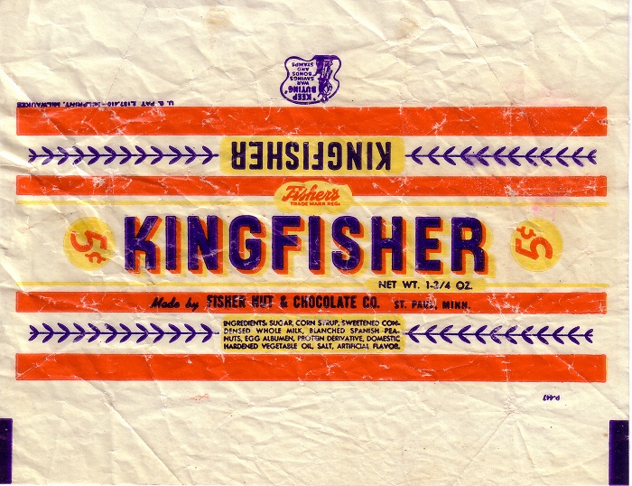 1940s Kingfisher Candy Wrapper
