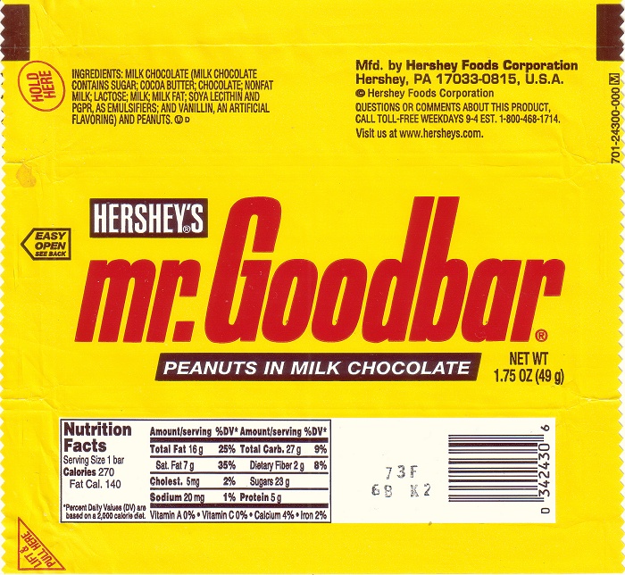 2005 Mr Goodbar Candy Wrapper