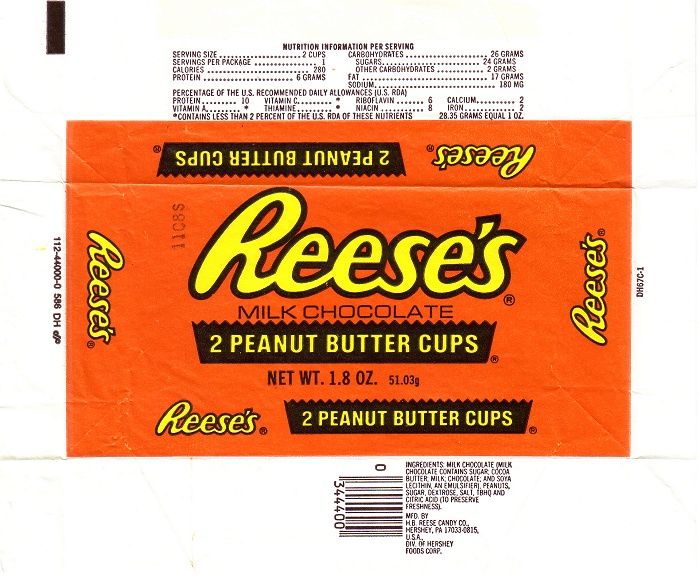 1980s Reese’s Candy Wrapper