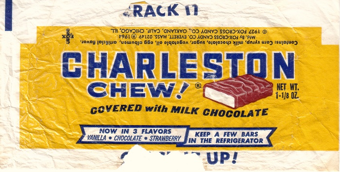 1964 Charleston Chew Candy Wrapper