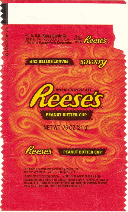2004 Reeses Candy Wrapper