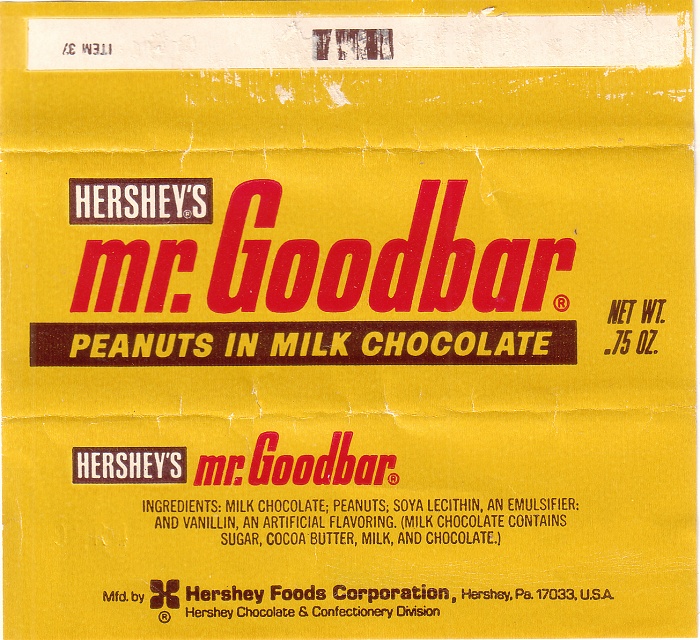 1980s Mr Goodbar Candy Wrapper