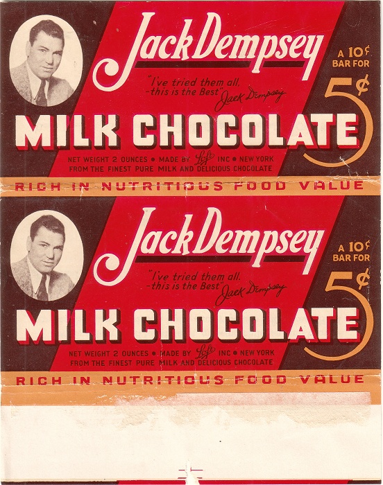 1950s Jack Dempsey Candy Wrapper
