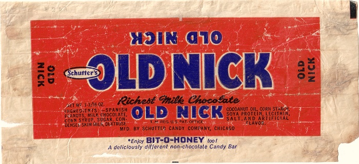 1940s Old Nick Candy Wrapper