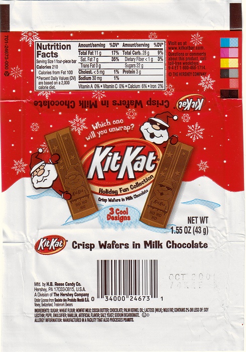 2000 Kit Kat Candy Wrapper