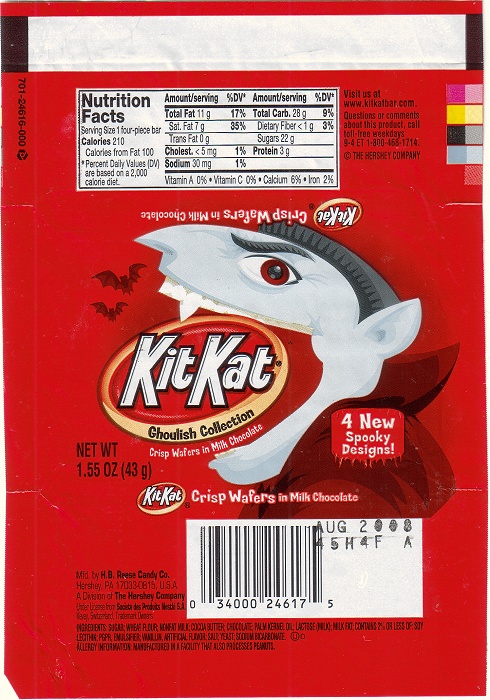 2007 Kit Kat Candy Wrapper