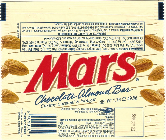 2002 Mars Candy Wrapper