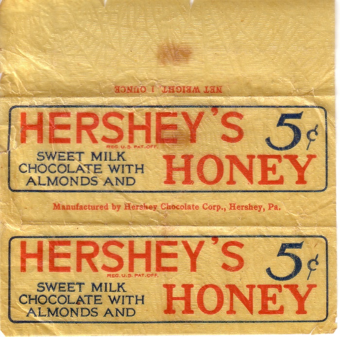 1950s Hersheys Honey Candy Wrapper