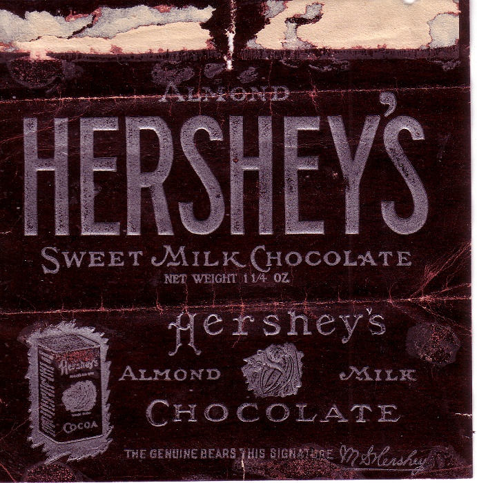 1940s Almond Hershey Candy Wrapper