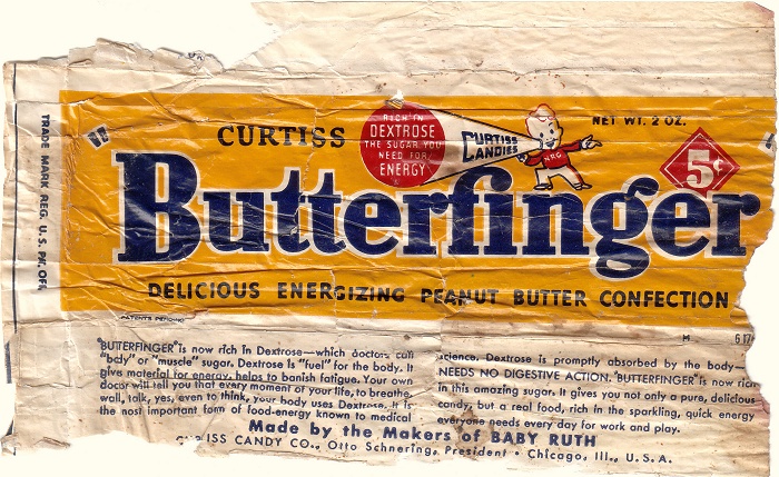 1930s Butterfinger Candy Wrapper